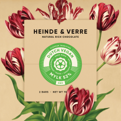 Reep Heinde en Verre Vegan Mylk 52%, plantaardige bean to bar chocolade