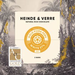 Reep Heinde en Verre Gold Piura White 37%, witte chocolade zonder toevoegingen