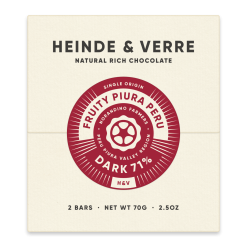 Reep Heinde en Verre Fruity Piura Peru Dark 71%, pure bean to bar chocolade