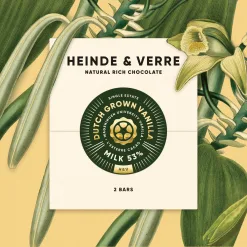 Reep Heinde en Verre Dutch Grown Vanilla Melk 53% met Nederlandse vanille