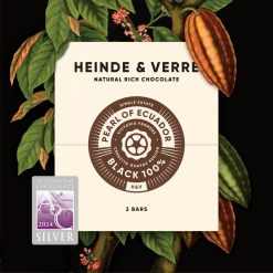 Reep Heinde en Verre Pearl of Ecuador 100%, pure cacao zonder suiker