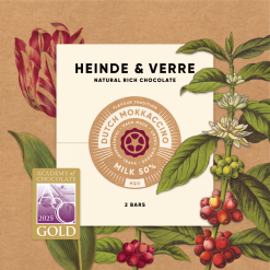 Reep Heinde en Verre Dutch Original Mokkaccino Milk 50%, bean to bar melkchocolade
