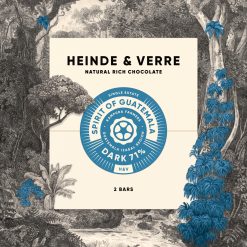Verpakking Heinde en Verre Spirit of Guatemala Dark 71%, bean to bar pure chocolade uit Guatemala